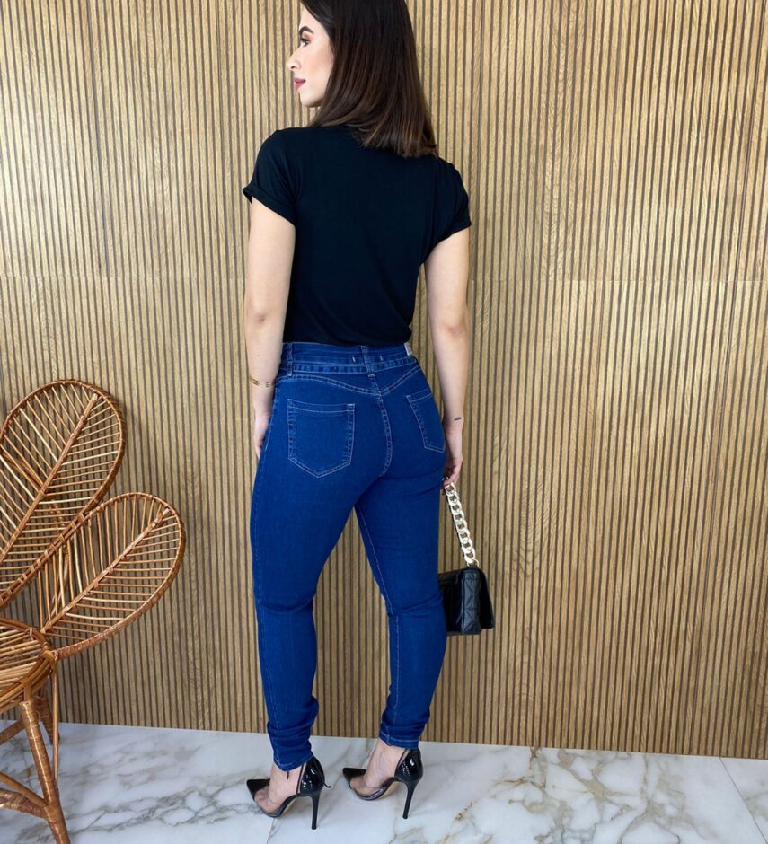 Calça Jeans Feminina Skinny com Amarração - Fernanda Ramos Store