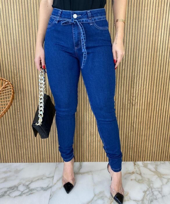 Calça Jeans Feminina Skinny com Amarração - Fernanda Ramos Store