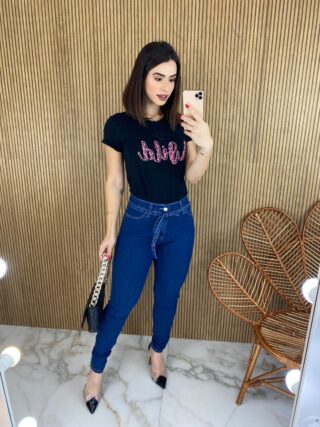 Calça Jeans Feminina Skinny com Amarração - Fernanda Ramos Store