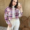 fernandaramosstore com br camisa cropped feminina manga longa xadrez rose 8