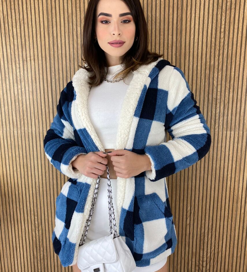 fernandaramosstore com br casaco manga longa feminino teddy dupla face xadrez 3