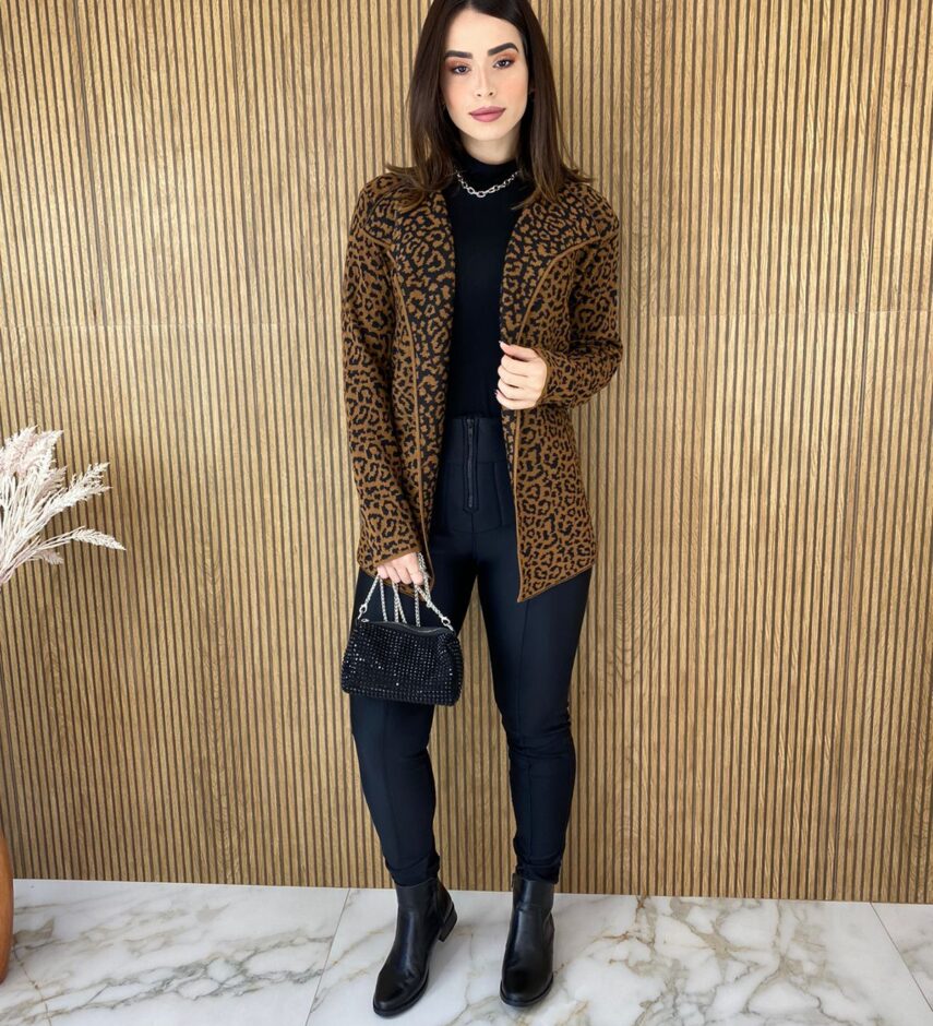 fernandaramosstore com br casaco manga longa feminino tricot animal print