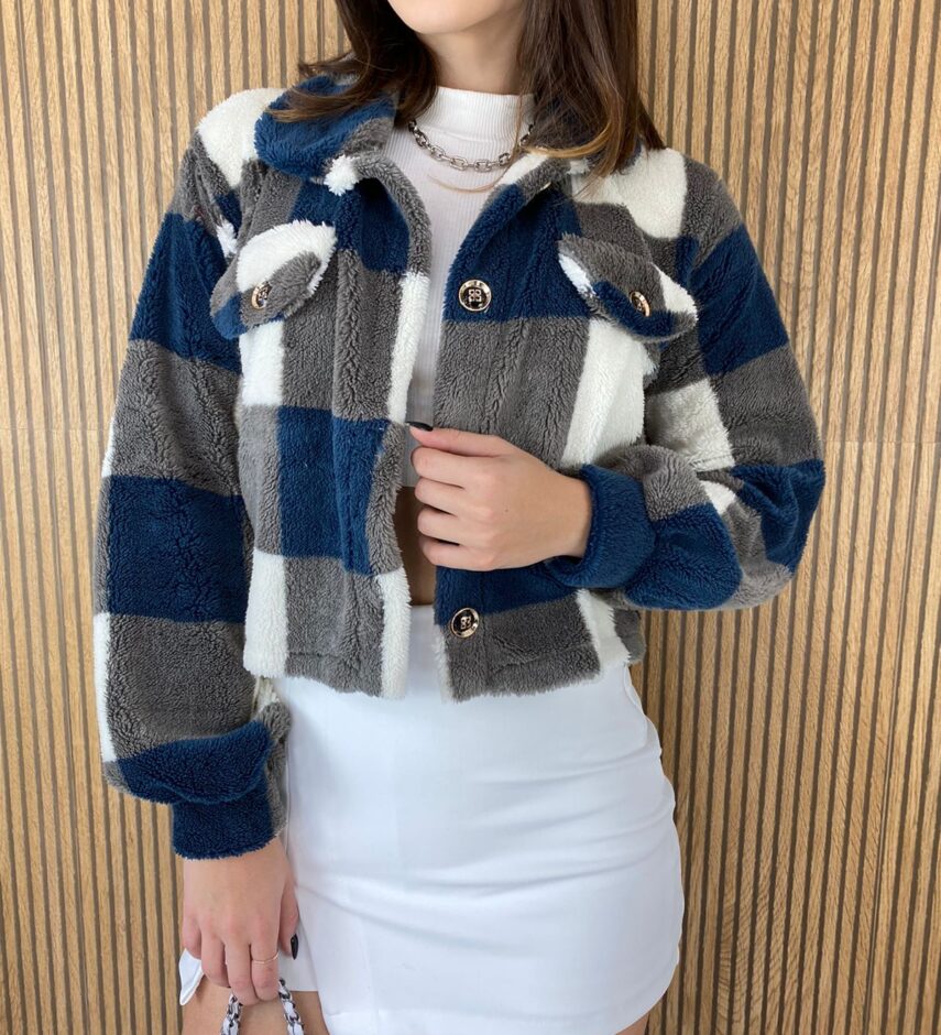 fernandaramosstore com br casaquinho feminino manga longa xadrez azul 4