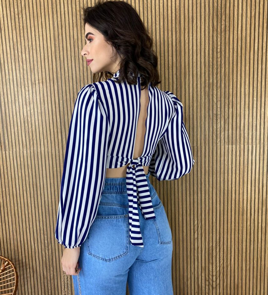 fernandaramosstore com br cropped feminino listrado azul sem bojo com amarracao 4
