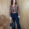 Cropped Feminino sem Bojo Animal Print com Lastex - Fernanda Ramos Store