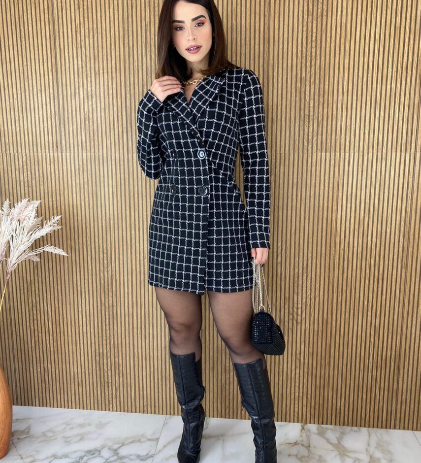 fernandaramosstore com br sobretudo feminino preto e branco com botoes 1