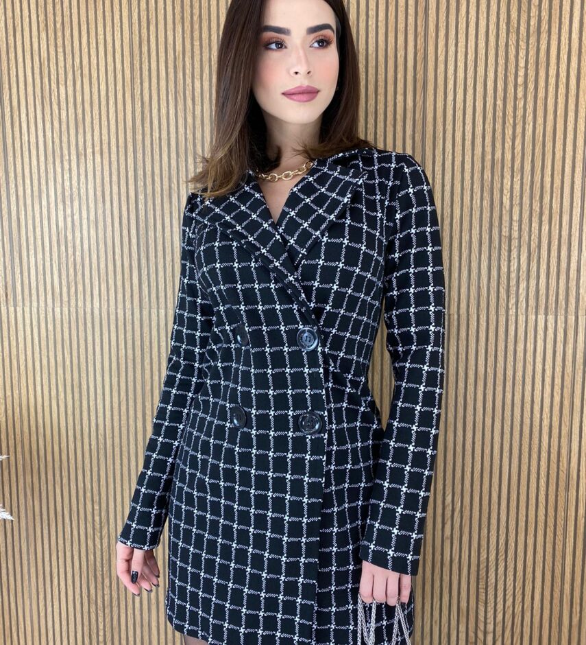 fernandaramosstore com br sobretudo feminino preto e branco com botoes 3