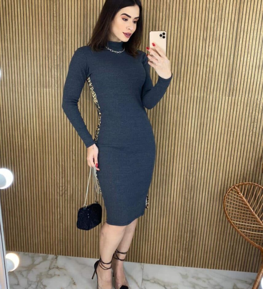 fernandaramosstore com br vestido canelado sem bojo manga longa cinza escuro 3