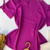 fernandaramosstore com br blusa feminina manga curta com detalhe de amarracao fucsia