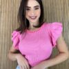 fernandaramosstore com br blusa feminina manga curta com detalhe rosa 3