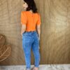 fernandaramosstore com br blusa feminina manga curta detalhe em pregas laranja 1