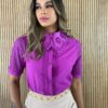 fernandaramosstore com br blusa feminina manga curta em laise com detalhe fucsia 2