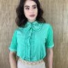 fernandaramosstore com br blusa feminina manga curta em laise com detalhe verde 2