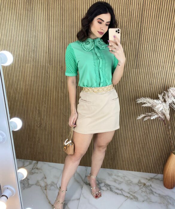 fernandaramosstore com br blusa feminina manga curta em laise com detalhe verde 6