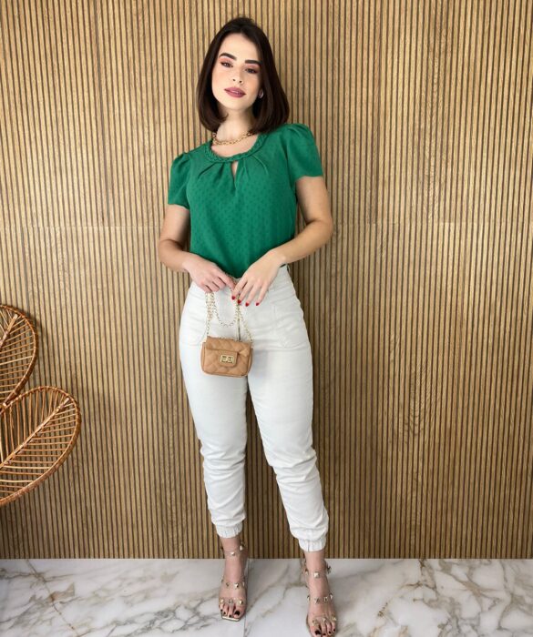 fernandaramosstore com br blusa feminina manga curta verde detalhe trancado 1