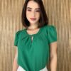 fernandaramosstore com br blusa feminina manga curta verde detalhe trancado