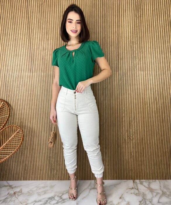 fernandaramosstore com br blusa feminina manga curta verde detalhe trancado 2