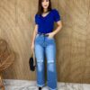 fernandaramosstore com br blusa manga bufante com detalhe em renda canelada azul bic