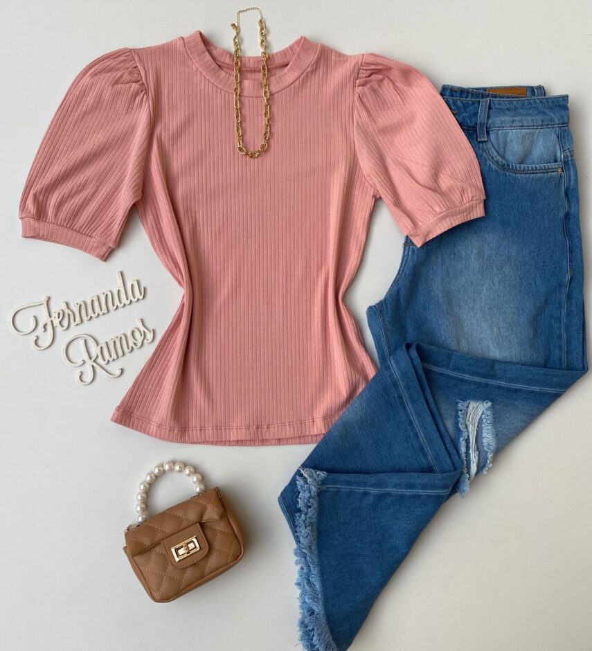 fernandaramosstore com br blusa manga curta canelada manga bufante rose