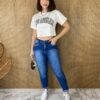 Calça Jeans Feminina Mom com Elástico - Fernanda Ramos Store