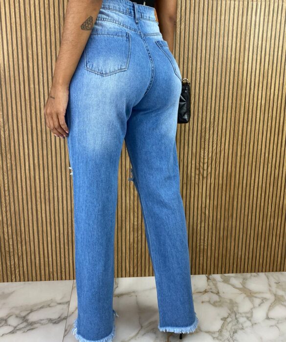 Calça Jeans Feminina Wide Leg 29267 - Fernanda Ramos Store