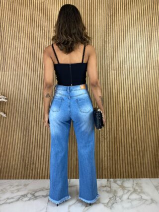 Calça Jeans Feminina Wide Leg 29267 - Fernanda Ramos Store