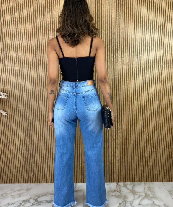 Calça Jeans Feminina Wide Leg 29267 - Fernanda Ramos Store