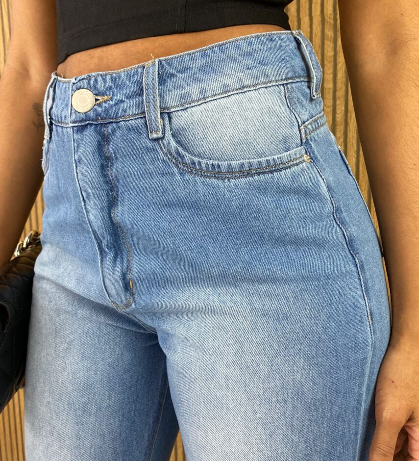 Calça Jeans Feminina Wide Leg 29267 - Fernanda Ramos Store