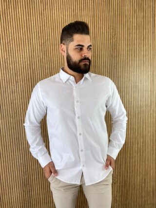 Camisa Masculina Ogochi Social Branca 0001 - Fernanda Ramos Store