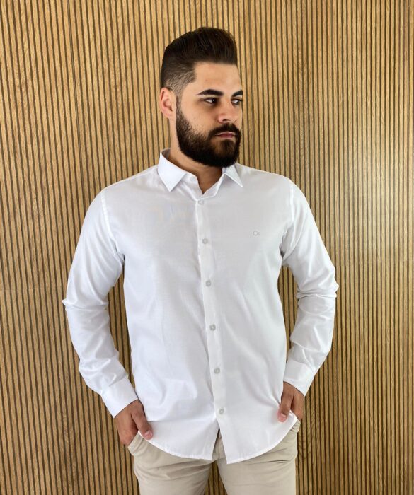 Camisa Masculina Ogochi Social Branca 0001 - Fernanda Ramos Store