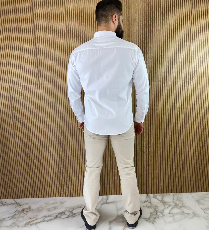 Camisa Masculina Ogochi Social Branca 0001 - Fernanda Ramos Store