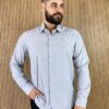 Camisa Masculina Ogochi Social Cinza Claro 1205 - Fernanda Ramos Store