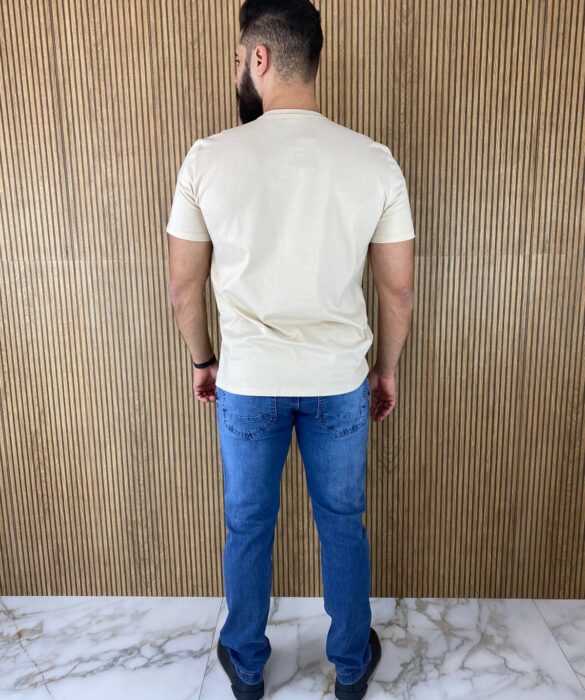 Camiseta Masculina Back To Basics Aveia - Fernanda Ramos Store