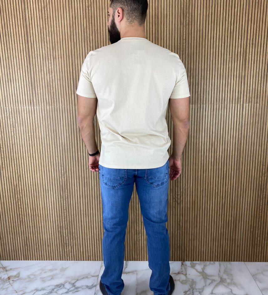 Camiseta Masculina Back To Basics Aveia - Fernanda Ramos Store