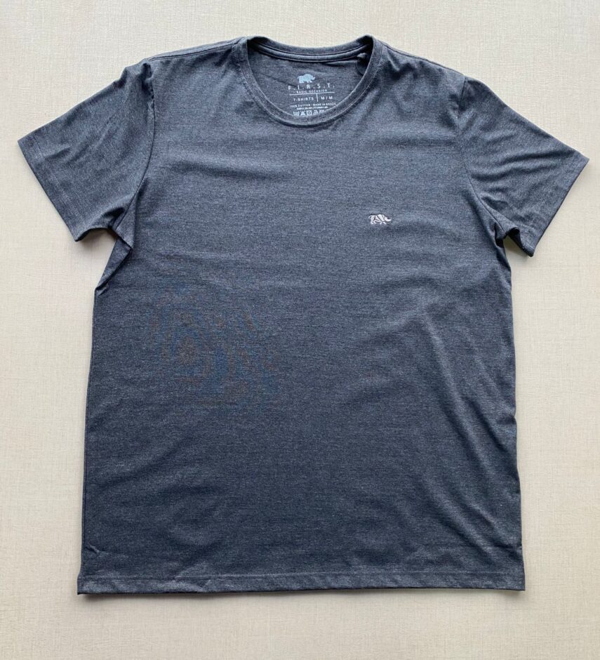 Camiseta Masculina Basic Cinza Escuro - Fernanda Ramos Store