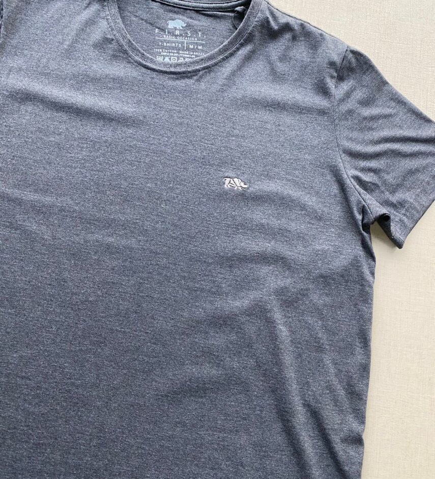 Camiseta Masculina Basic Cinza Escuro - Fernanda Ramos Store