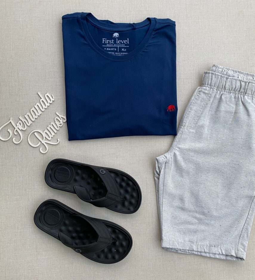 Camiseta Masculina Basic Plus Azul Marinho - Fernanda Ramos Store