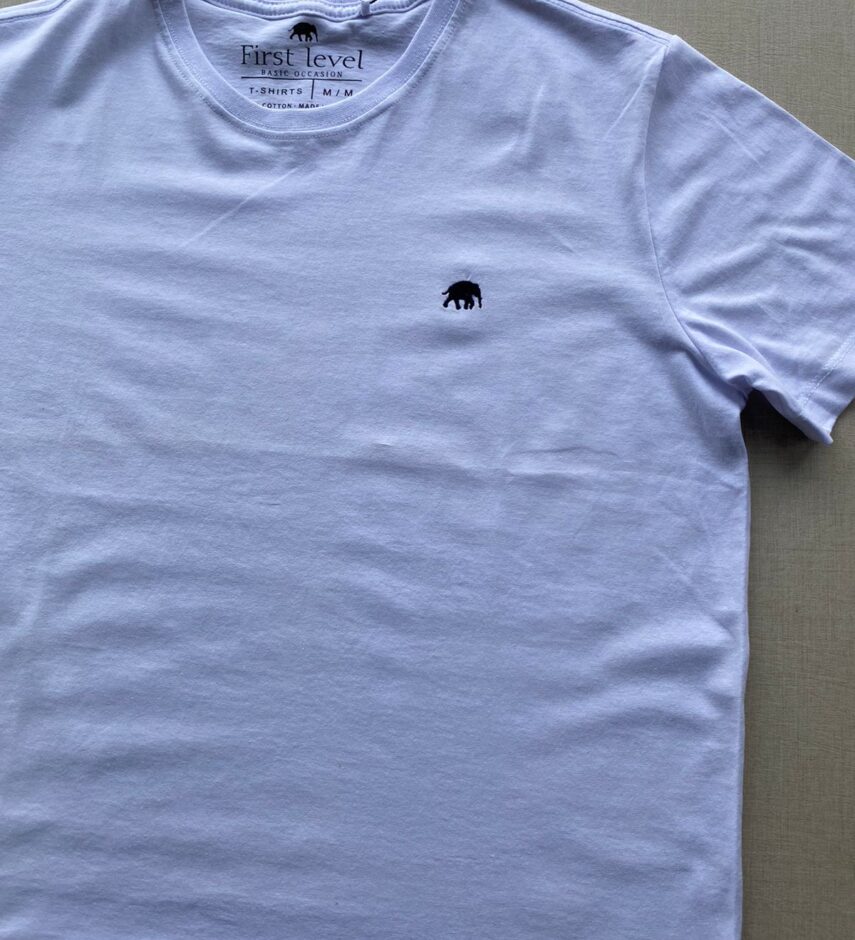 Camiseta Masculina Basic Plus Branca - Fernanda Ramos Store