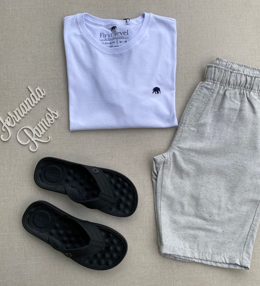 Camiseta Masculina Basic Plus Branca - Fernanda Ramos Store