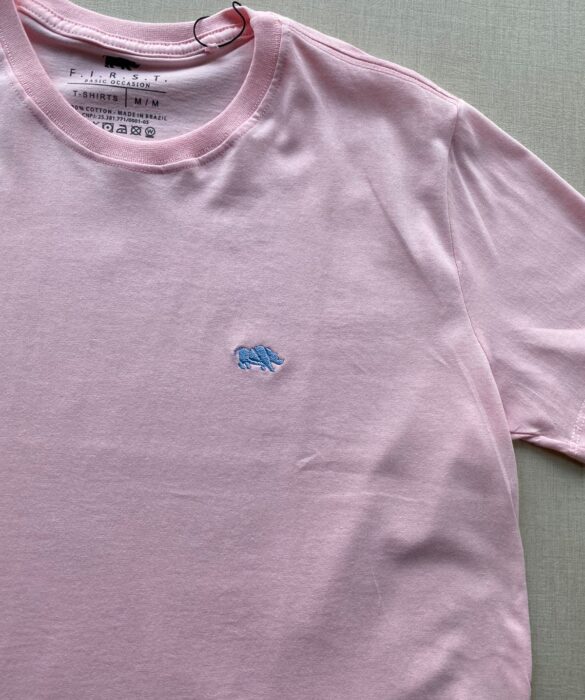 Camiseta Masculina Basic Rosa Bebe - Fernanda Ramos Store