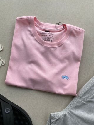 Camiseta Masculina Basic Rosa Bebe - Fernanda Ramos Store