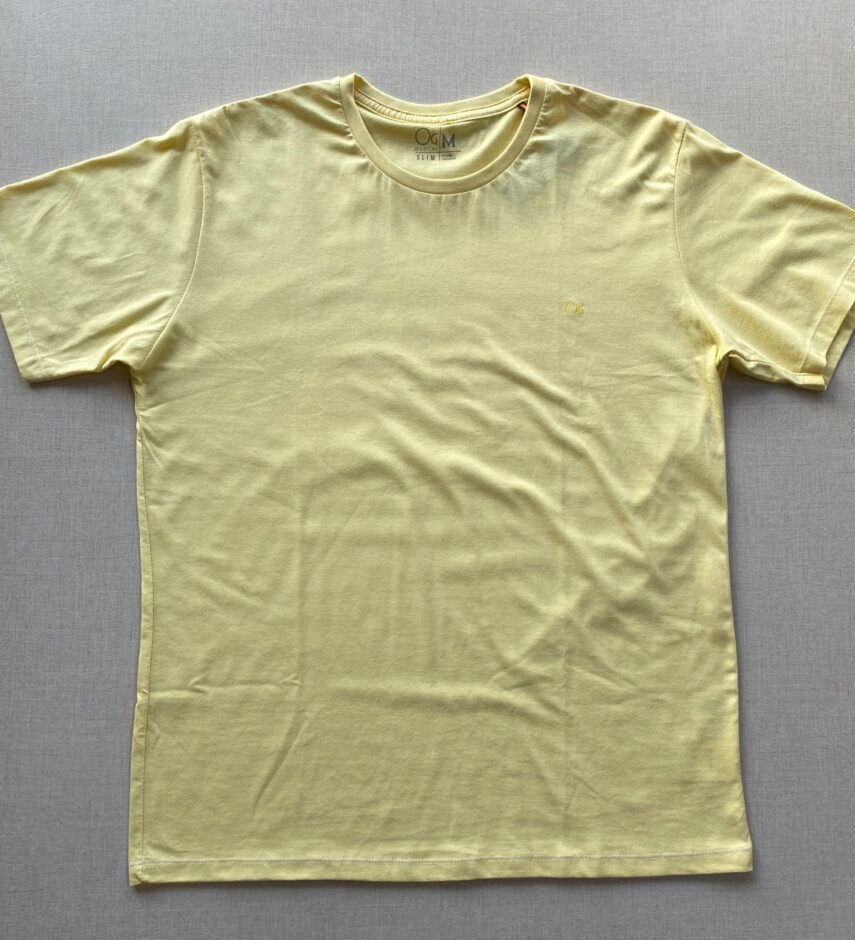 Camiseta Masculina Ogochi Básica Amarela 0083 - Fernanda Ramos Store