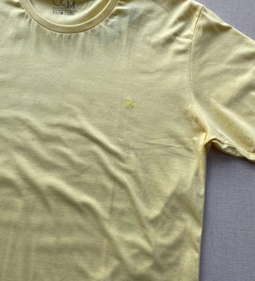 Camiseta Masculina Ogochi Básica Amarela 0083 - Fernanda Ramos Store