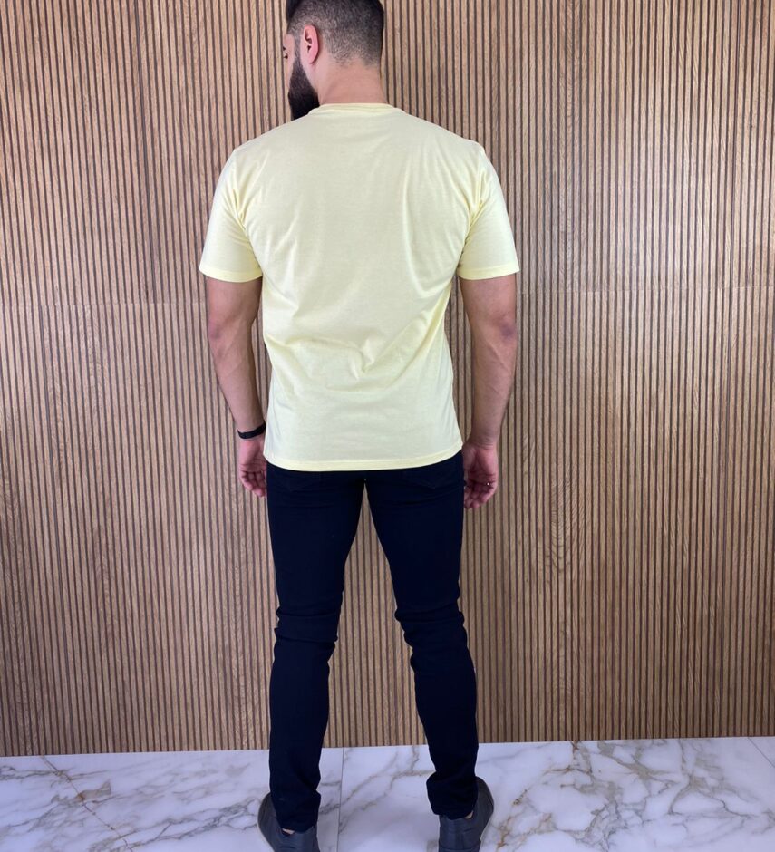 Camiseta Masculina Ogochi Básica Amarela 0083 - Fernanda Ramos Store