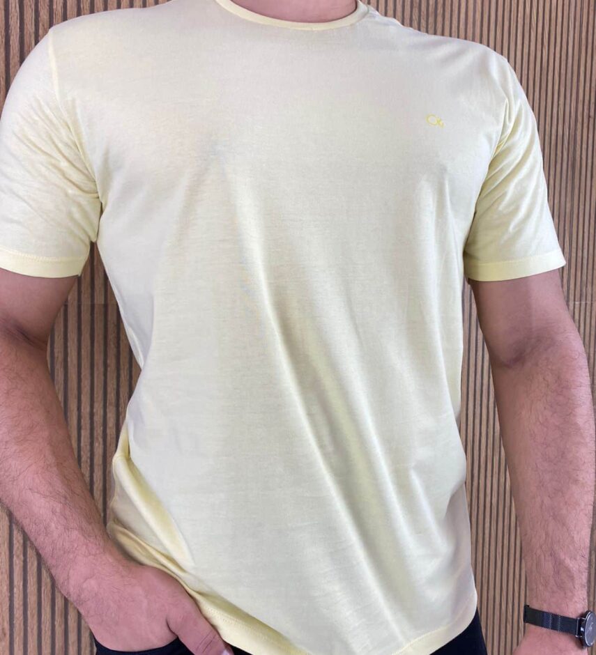 Camiseta Masculina Ogochi Básica Amarela 0083 - Fernanda Ramos Store