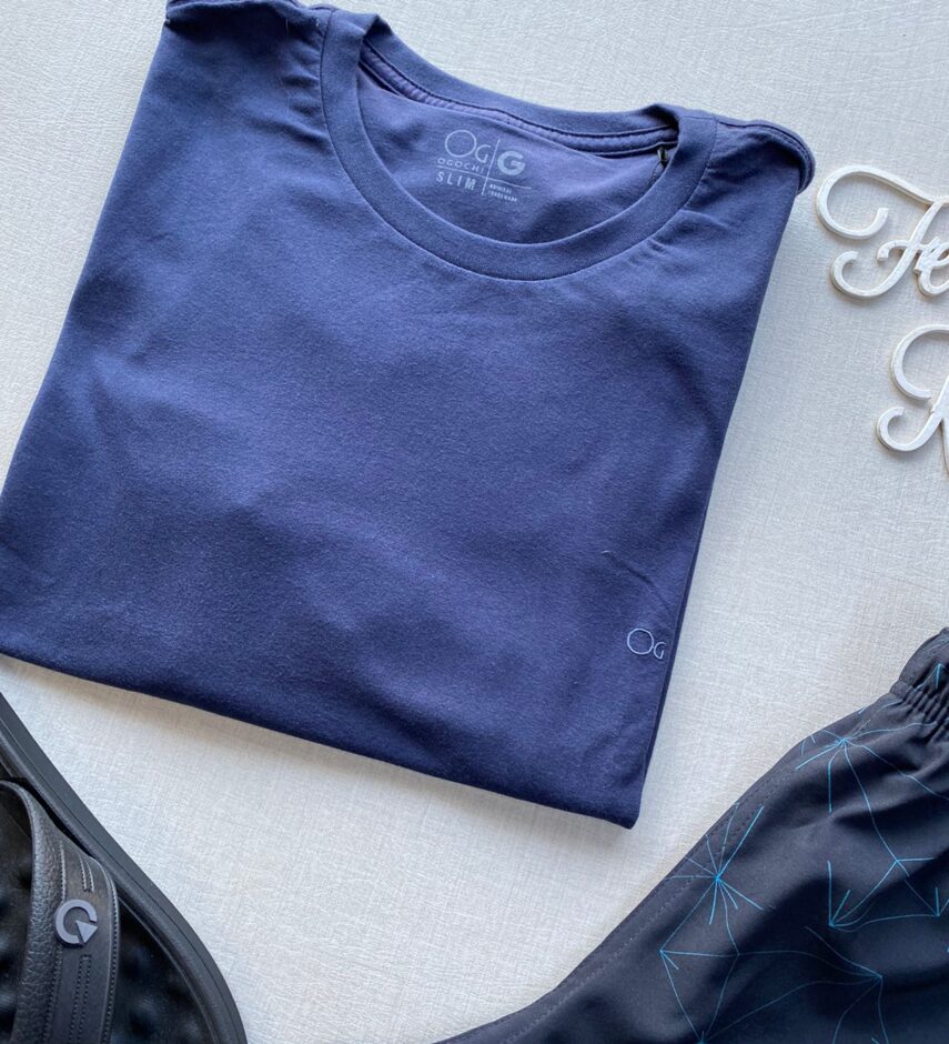 Camiseta Masculina Ogochi Básica Azul Marinho 0004 - Fernanda Ramos Store