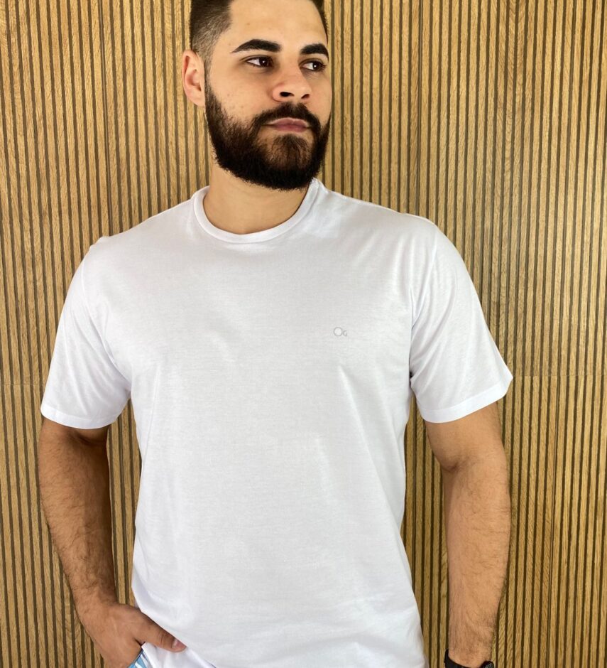 Camiseta Masculina Ogochi Básica Branca 0001 - Fernanda Ramos Store