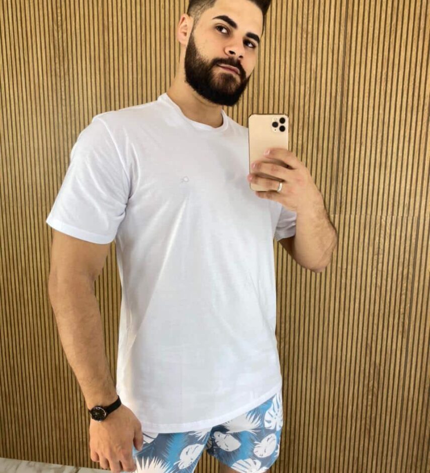 Camiseta Masculina Ogochi Básica Branca 0001 - Fernanda Ramos Store