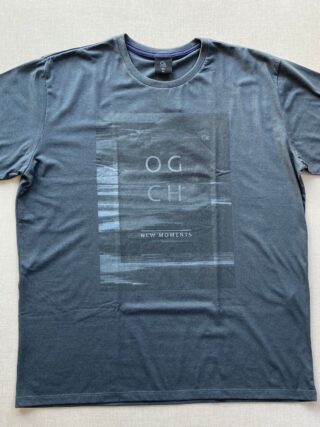 Camiseta Masculina Ogochi Básica Estampada Cinza Escuro 1005 - Fernanda Ramos Store