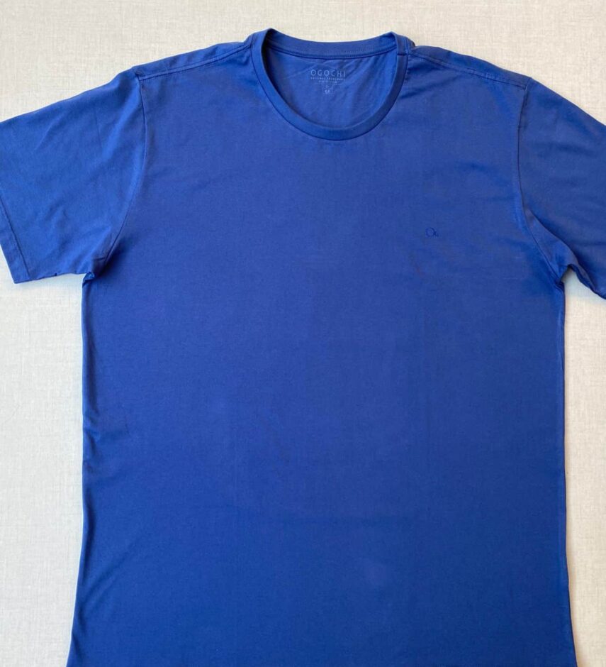 Camiseta Masculina Ogochi Básica Plus Azul 3938 - Fernanda Ramos Store